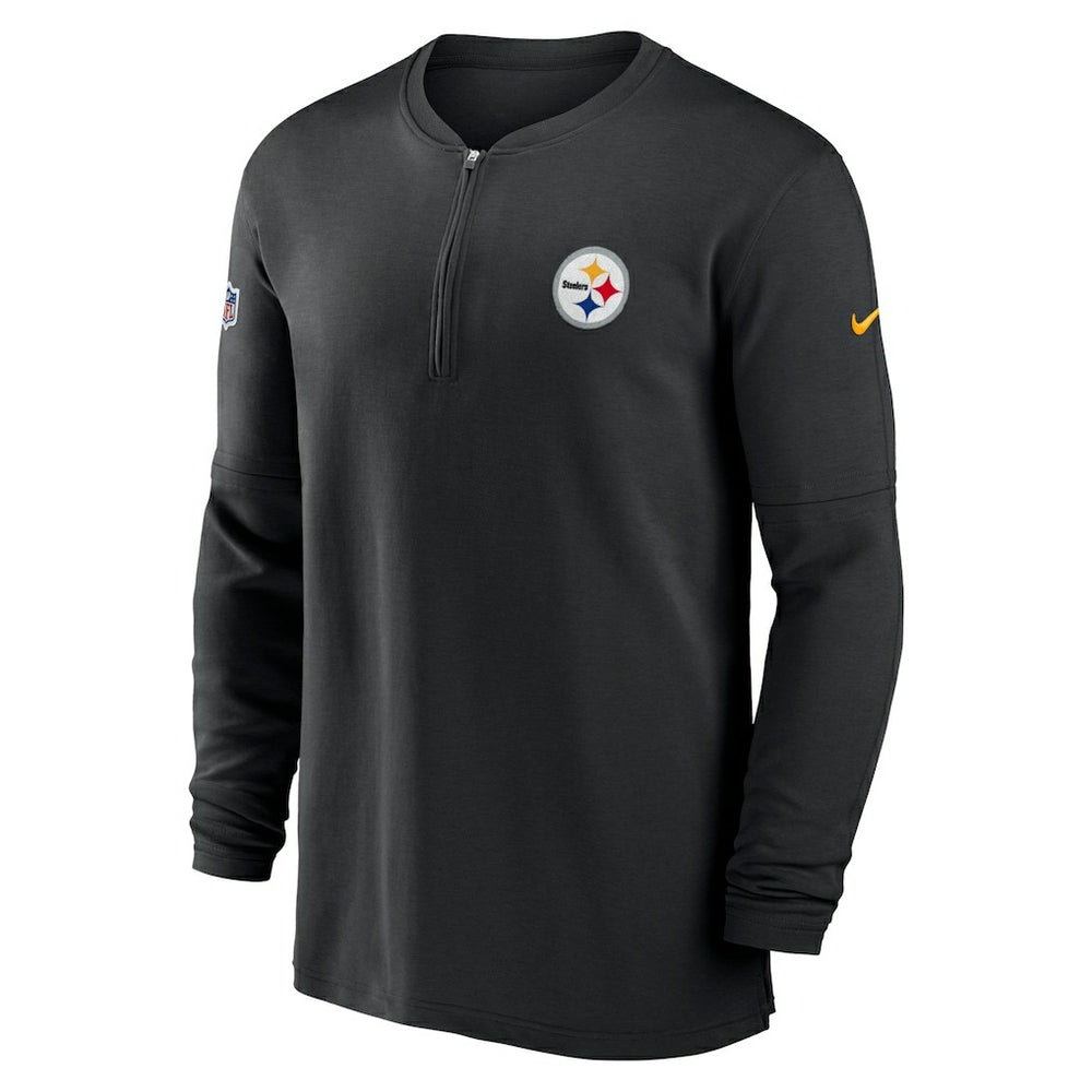 2023 Sideline Performance Long Sleeve Tri-Blend Quarter-Zip Top - Pittsburgh Steelers Tops