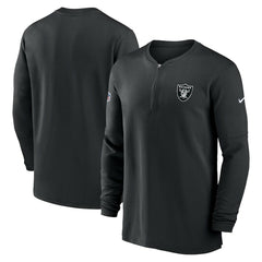 2023 Sideline Performance Long Sleeve Tri-Blend Quarter-Zip Top - Las Vegas Raiders Tops