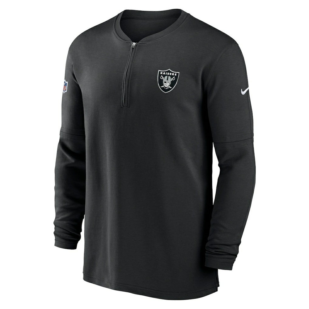 2023 Sideline Performance Long Sleeve Tri-Blend Quarter-Zip Top - Las Vegas Raiders Tops