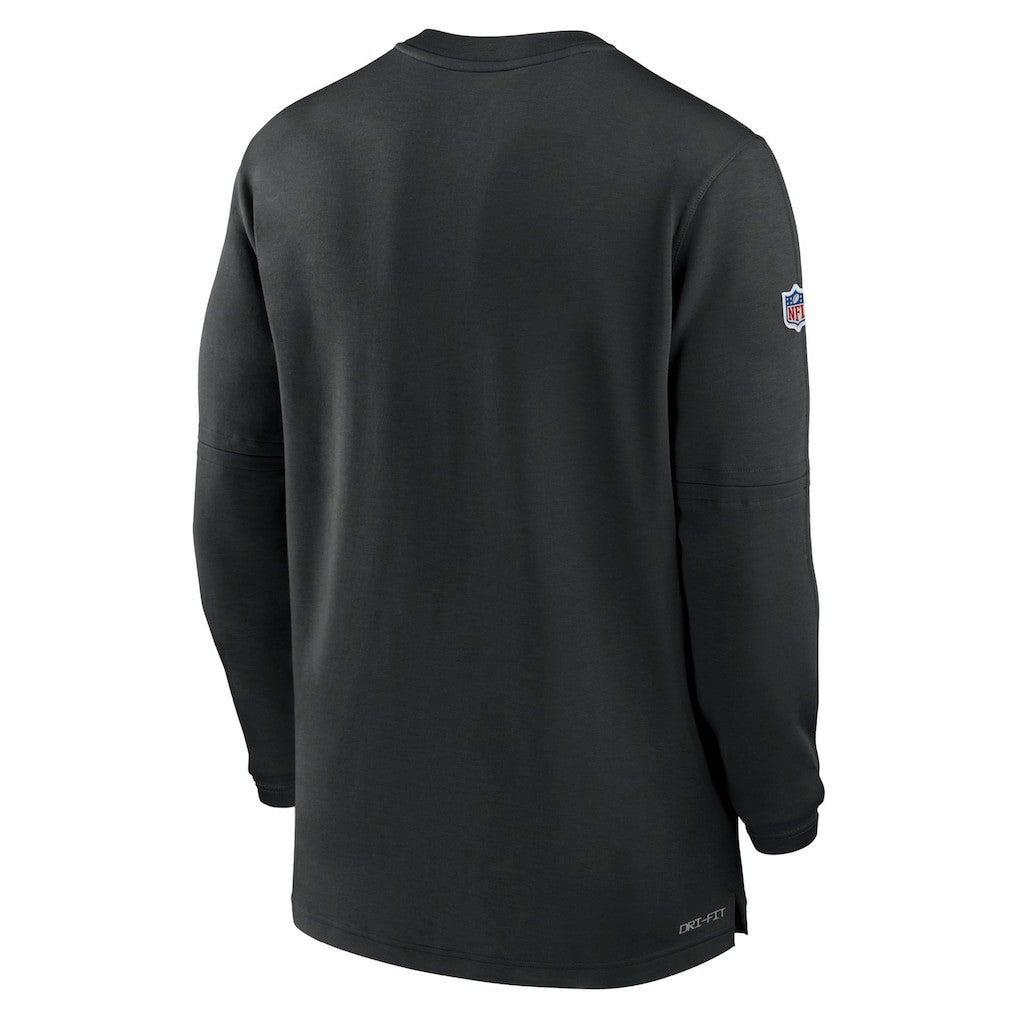 2023 Sideline Performance Long Sleeve Tri-Blend Quarter-Zip Top - Las Vegas Raiders Tops