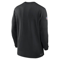 2023 Sideline Performance Long Sleeve Tri-Blend Quarter-Zip Top - Carolina Panthers Tops