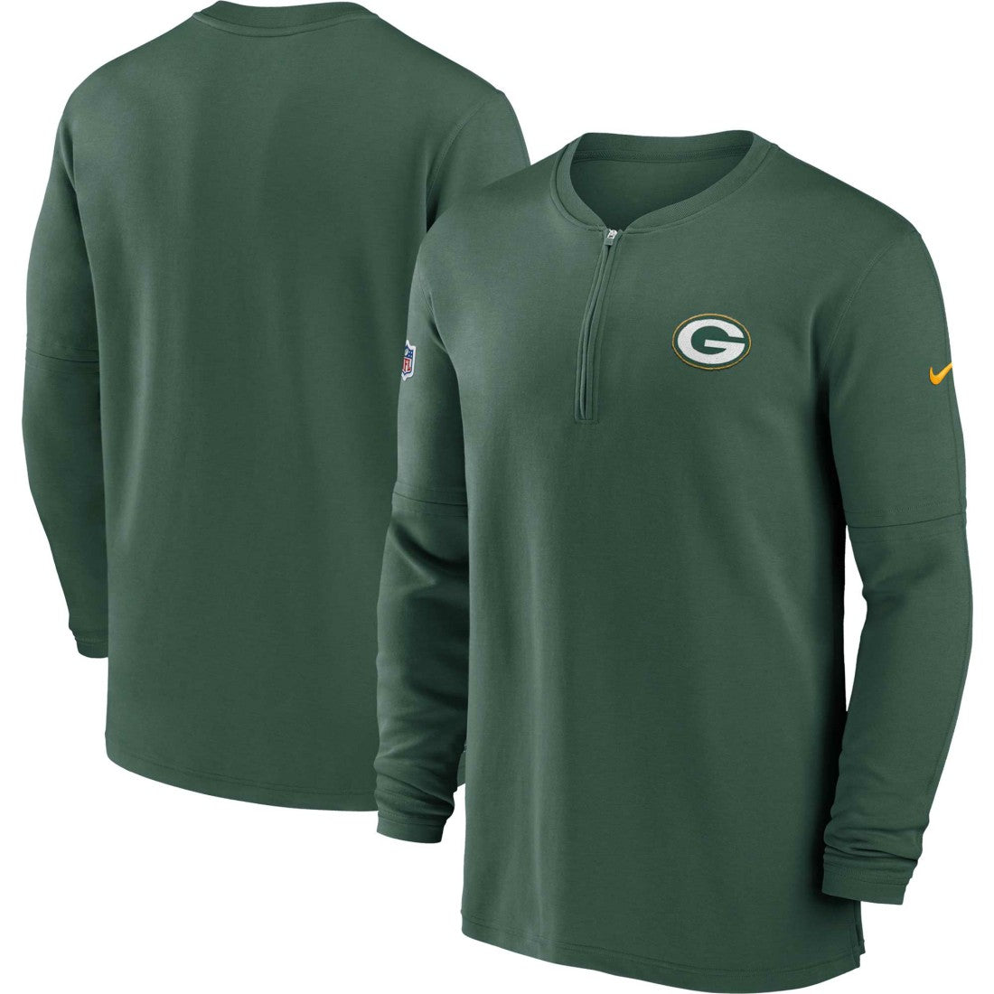 2023 Sideline Performance Long Sleeve Tri-Blend Quarter-Zip Top - Green Bay Packers Tops