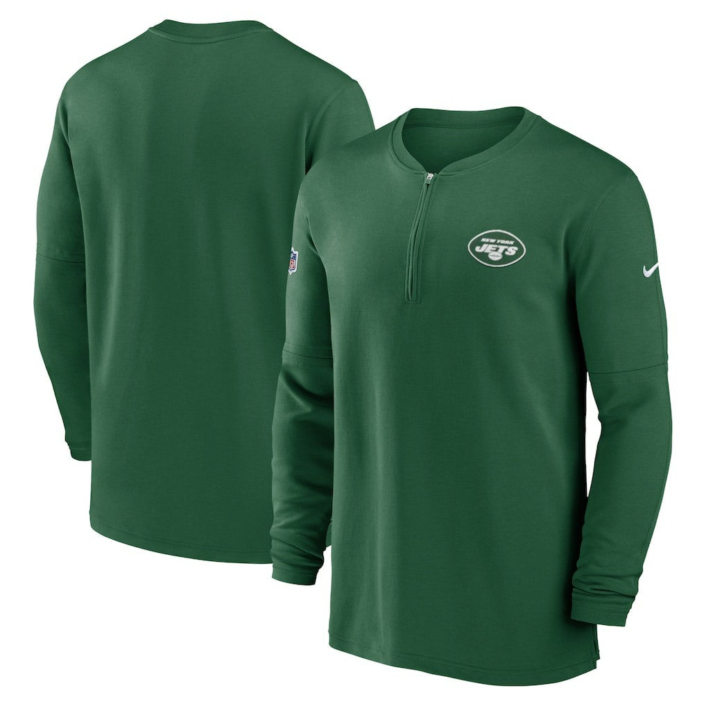 2023 Sideline Performance Long Sleeve Tri-Blend Quarter-Zip Top - New York Jets Tops