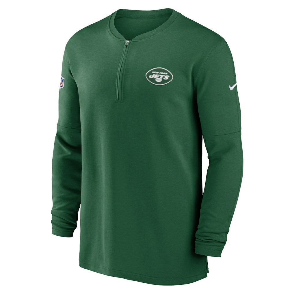 2023 Sideline Performance Long Sleeve Tri-Blend Quarter-Zip Top - New York Jets Tops