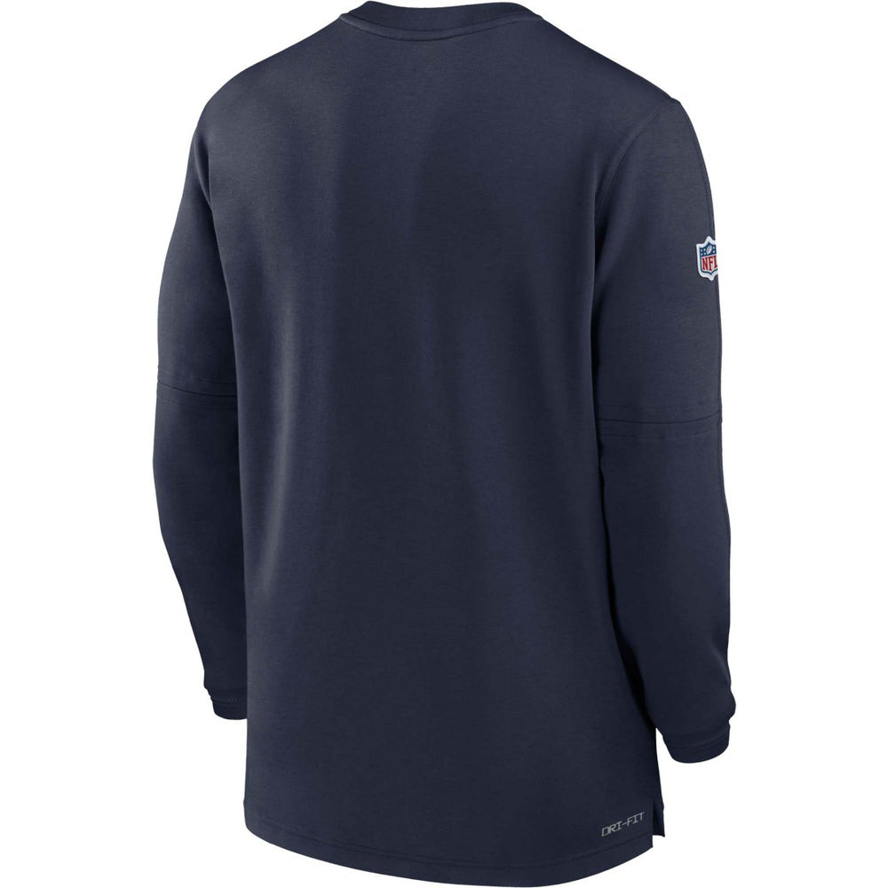 2023 Sideline Performance Long Sleeve Tri-Blend Quarter-Zip Top - Tennessee Titans Tops