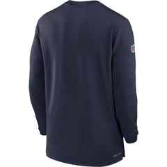 2023 Sideline Performance Long Sleeve Tri-Blend Quarter-Zip Top - Tennessee Titans Tops