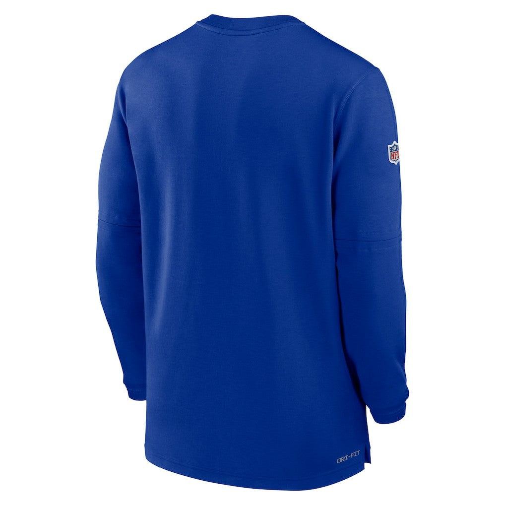 2023 Sideline Performance Long Sleeve Tri-Blend Quarter-Zip Top - Buffalo Bills Tops