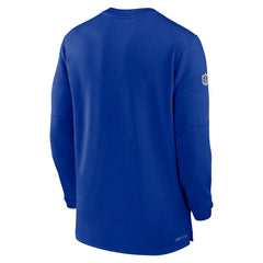 2023 Sideline Performance Long Sleeve Tri-Blend Quarter-Zip Top - Buffalo Bills Tops