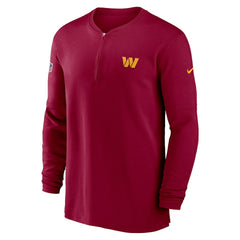 2023 Sideline Performance Long Sleeve Tri-Blend Quarter-Zip Top - Washington Commanders Tops