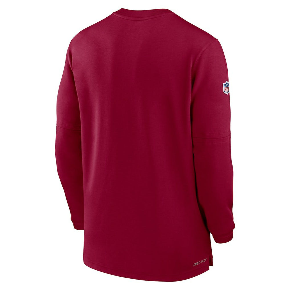 2023 Sideline Performance Long Sleeve Tri-Blend Quarter-Zip Top - Washington Commanders Tops