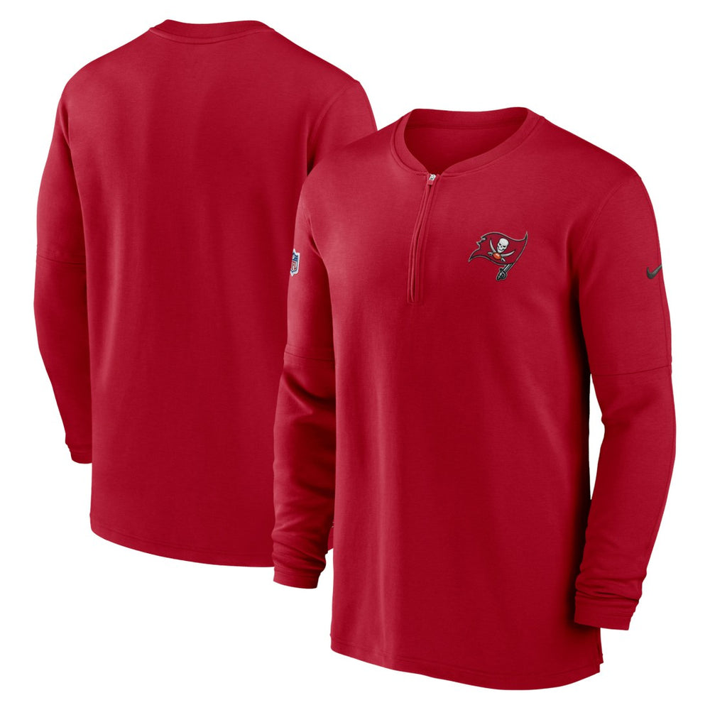 2023 Sideline Performance Long Sleeve Tri-Blend Quarter-Zip Top - Tampa Bay Buccaneers Tops