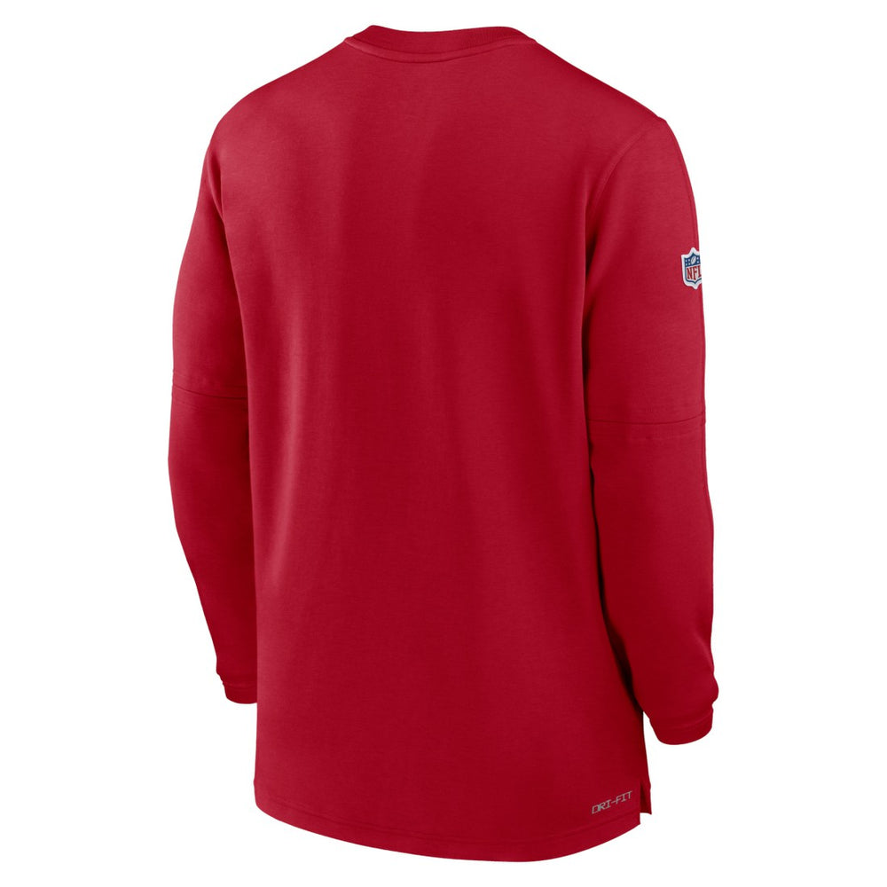 2023 Sideline Performance Long Sleeve Tri-Blend Quarter-Zip Top - Tampa Bay Buccaneers Tops