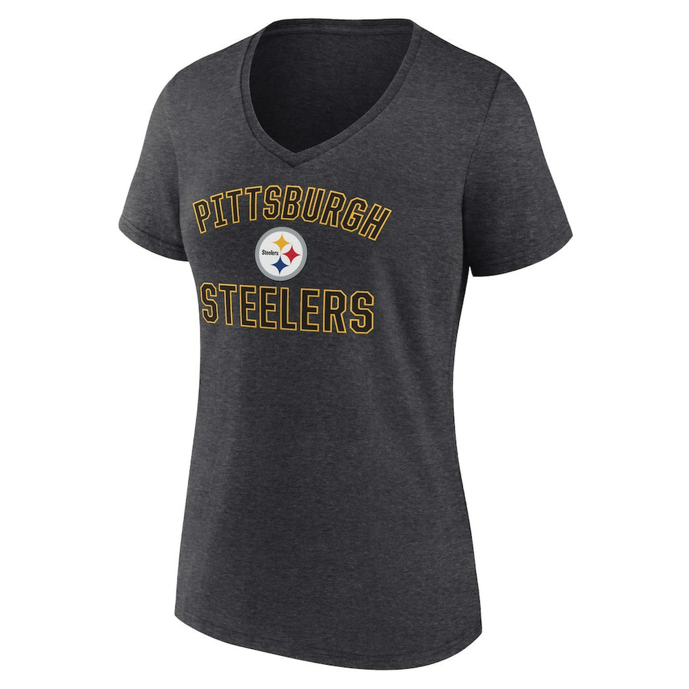 Women's Victory Arch Team V-Neck T-Shirt - Pittsburgh Steelers T-shirts