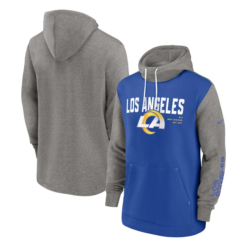 Fashion Color Block Pullover Hoodie - Los Angeles Rams Hoodies