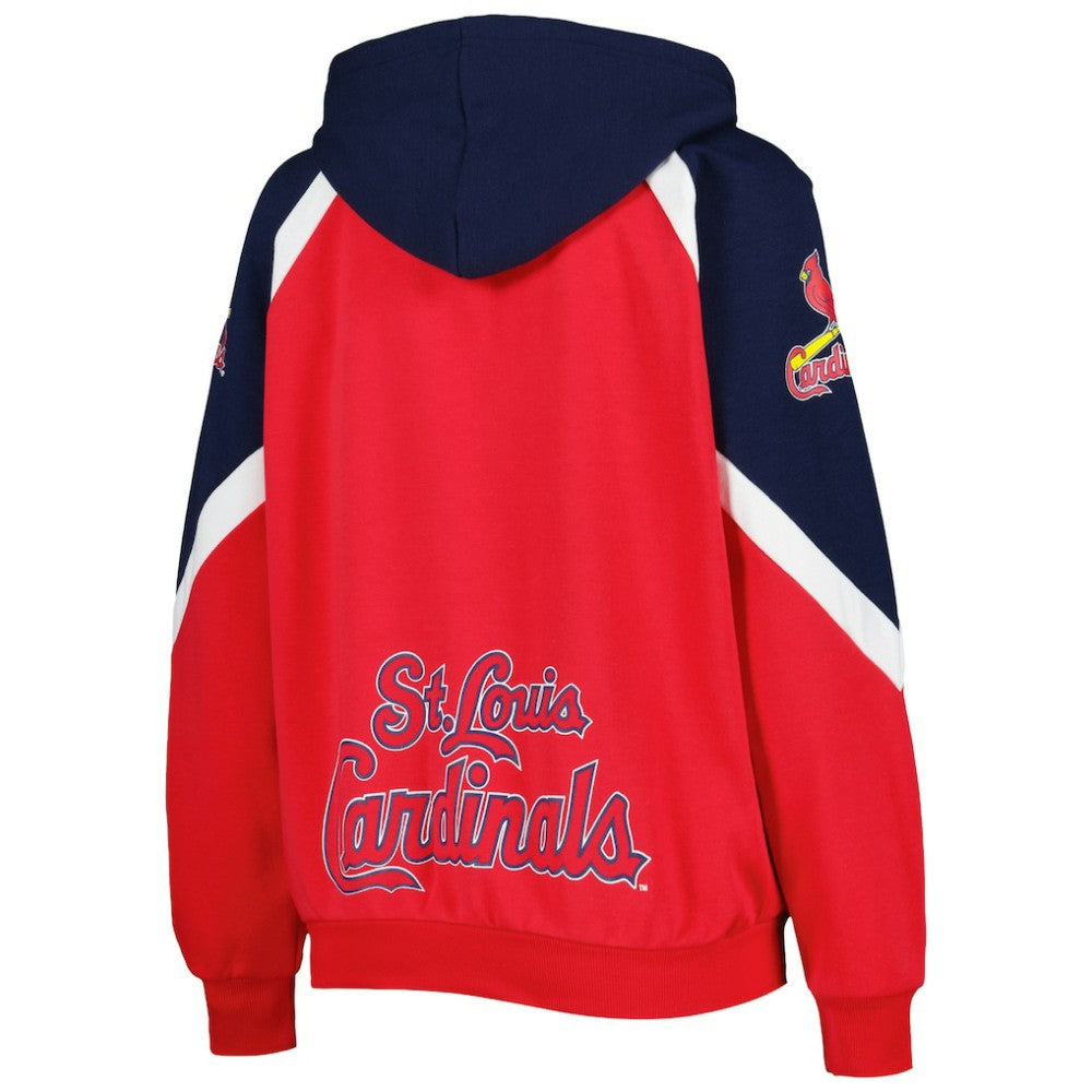 Red/Navy St. Louis Cardinals Starter Women's Hail Mary Full-Zip Hoodie