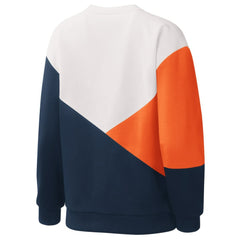 White/Navy Houston Astros Starter Women's Shutout Pullover Sweatshirt