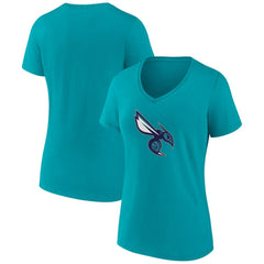 Charlotte Hornets Women's Alternate Logo V-Neck T-Shirt