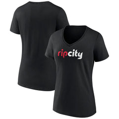 Portland Trail Blazers Women's Alternate Logo V-Neck T-Shirt