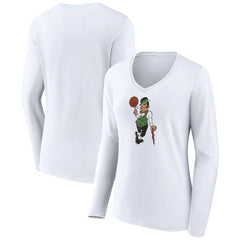 Boston Celtics Women's Alternate Logo V-Neck Long Sleeve T-Shirt