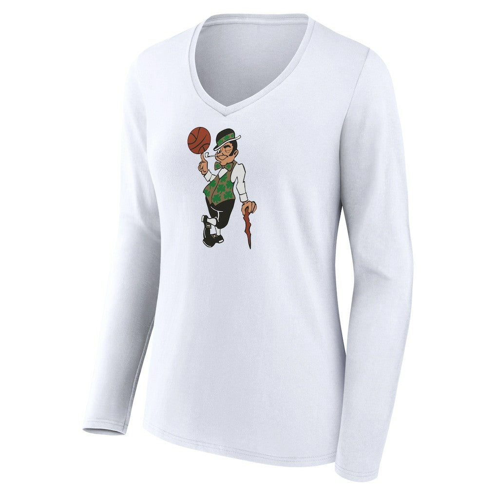 Boston Celtics Women's Alternate Logo V-Neck Long Sleeve T-Shirt