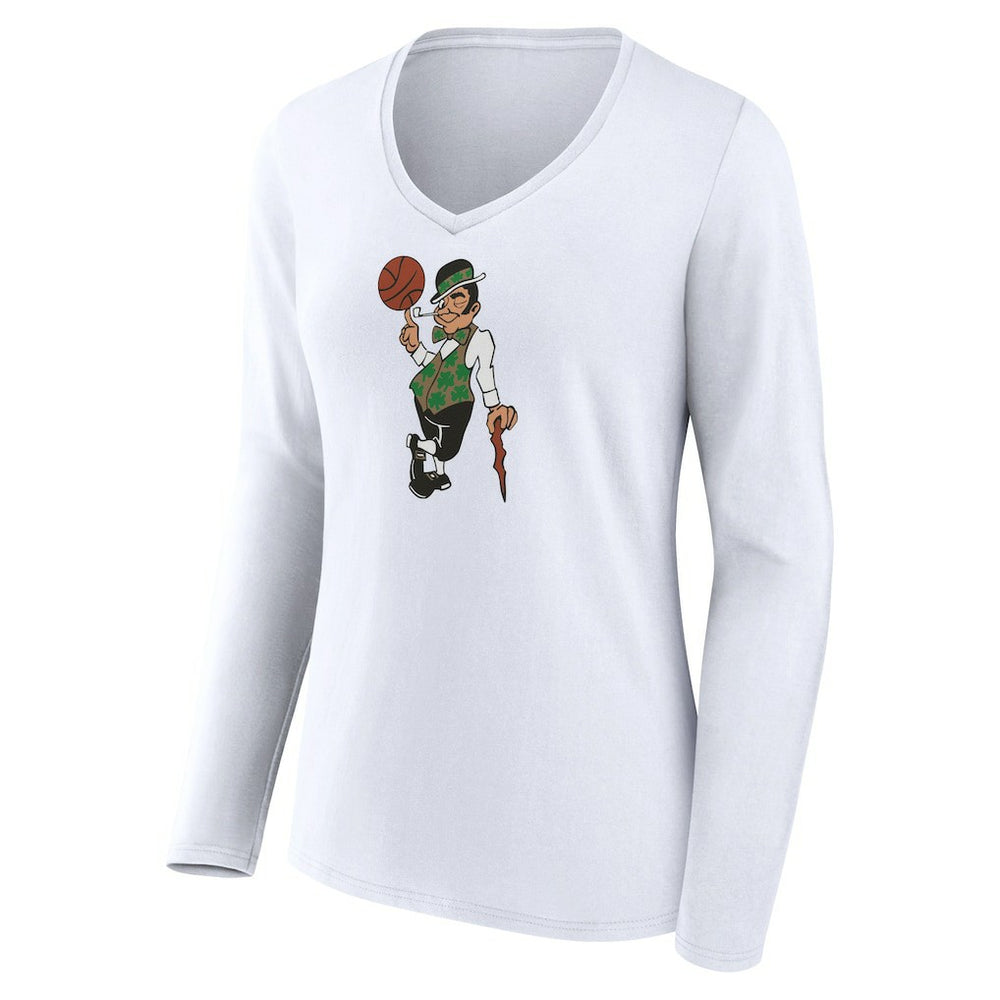 Boston Celtics Women's Alternate Logo V-Neck Long Sleeve T-Shirt