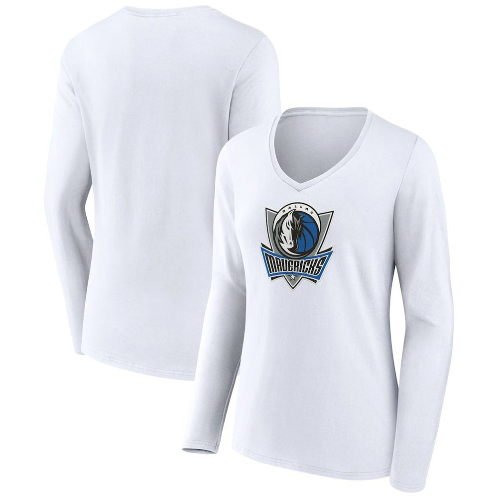 Dallas Mavericks Women's Alternate Logo V-Neck Long Sleeve T-Shirt sale