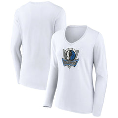 Dallas Mavericks Women's Alternate Logo V-Neck Long Sleeve T-Shirt sale