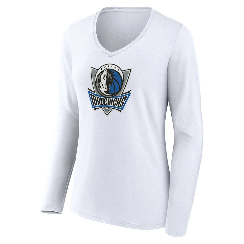 Dallas Mavericks Women's Alternate Logo V-Neck Long Sleeve T-Shirt sale