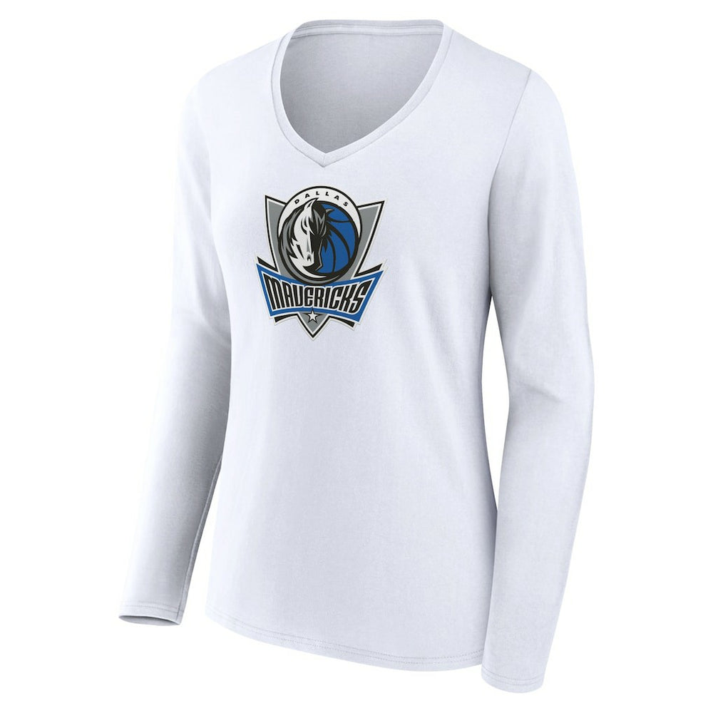 Dallas Mavericks Women's Alternate Logo V-Neck Long Sleeve T-Shirt sale