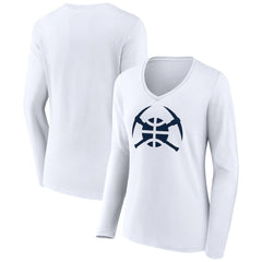 Denver Nuggets Women's Alternate Logo V-Neck Long Sleeve T-Shirt sale
