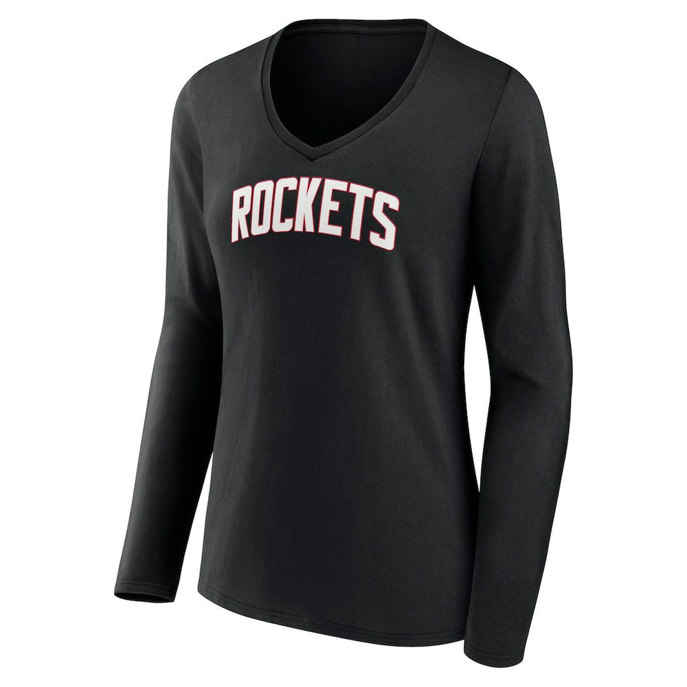Houston Rockets Women's Alternate Logo V-Neck Long Sleeve T-Shirt