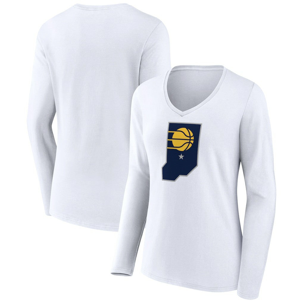 Indiana Pacers Women's Alternate Logo V-Neck Long Sleeve T-Shirt