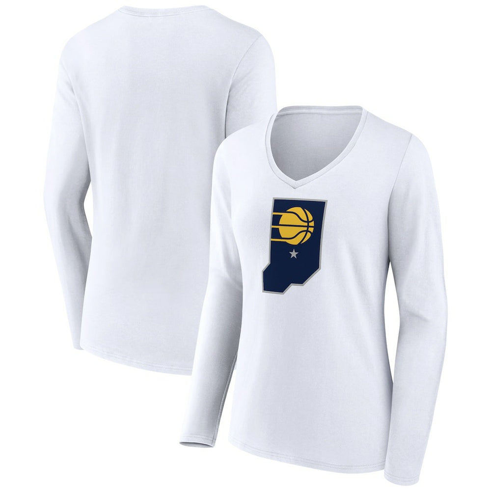 Indiana Pacers Women's Alternate Logo V-Neck Long Sleeve T-Shirt