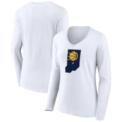 Indiana Pacers Women's Alternate Logo V-Neck Long Sleeve T-Shirt