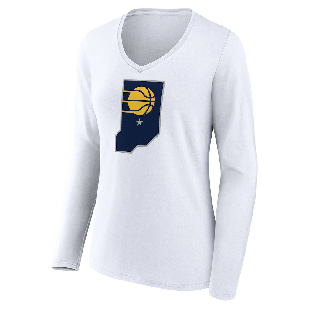 Indiana Pacers Women's Alternate Logo V-Neck Long Sleeve T-Shirt