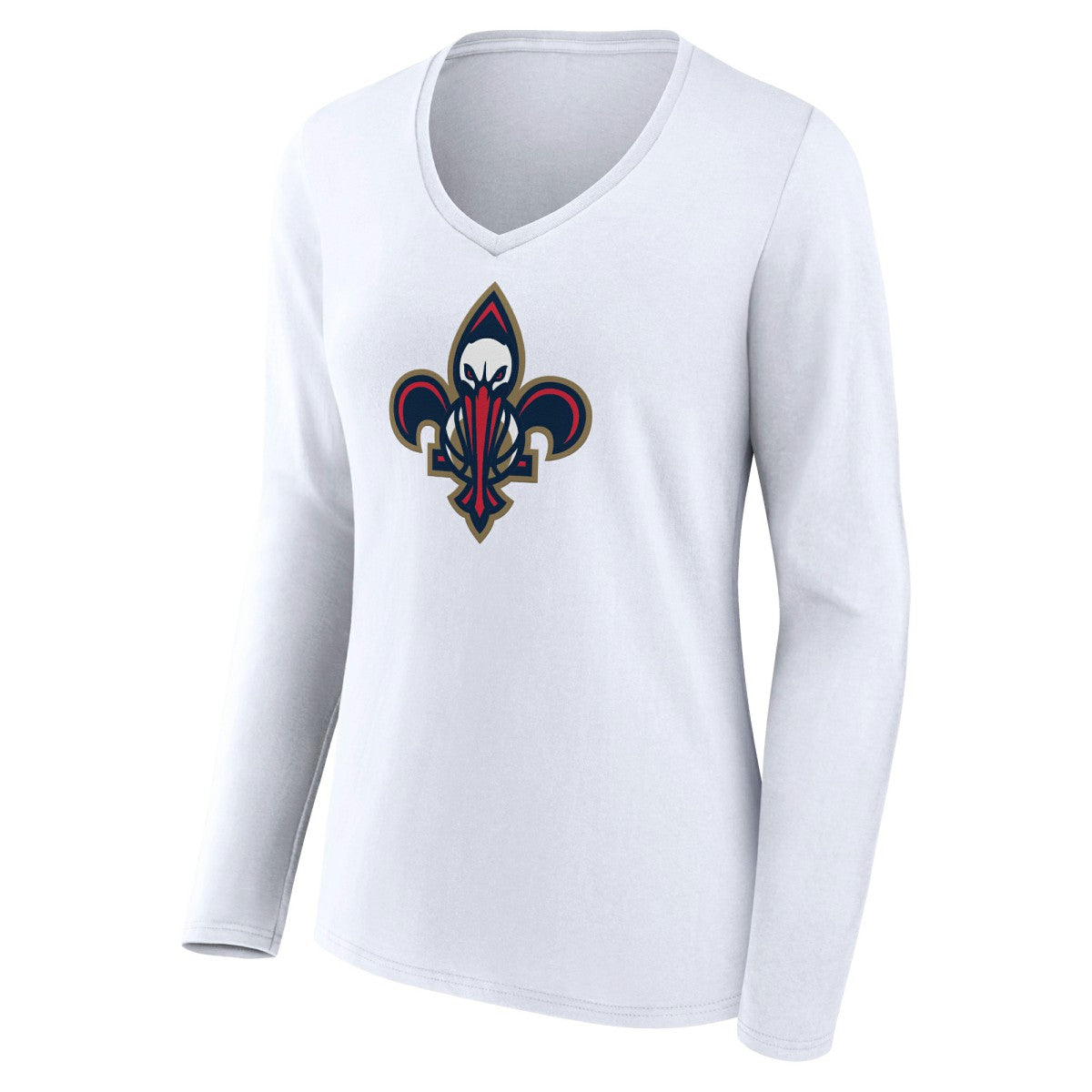 New Orleans Pelicans Women's Alternate Logo V-Neck Long Sleeve T-Shirt