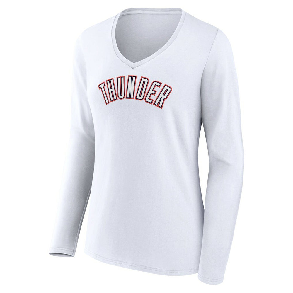 Oklahoma City Thunder Women's Alternate Logo V-Neck Long Sleeve T-Shirt