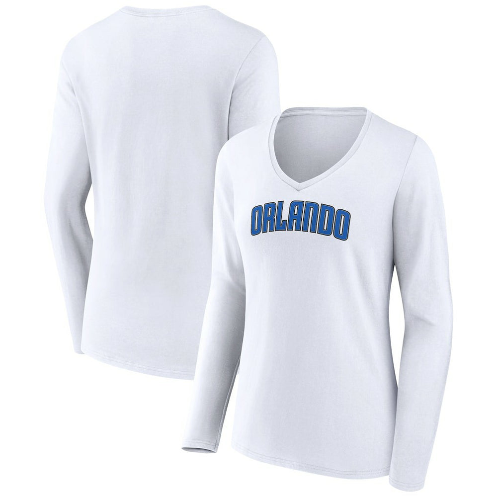Orlando Magic Women's Alternate Logo V-Neck Long Sleeve T-Shirt