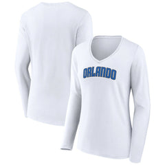 Orlando Magic Women's Alternate Logo V-Neck Long Sleeve T-Shirt