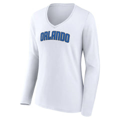 Orlando Magic Women's Alternate Logo V-Neck Long Sleeve T-Shirt