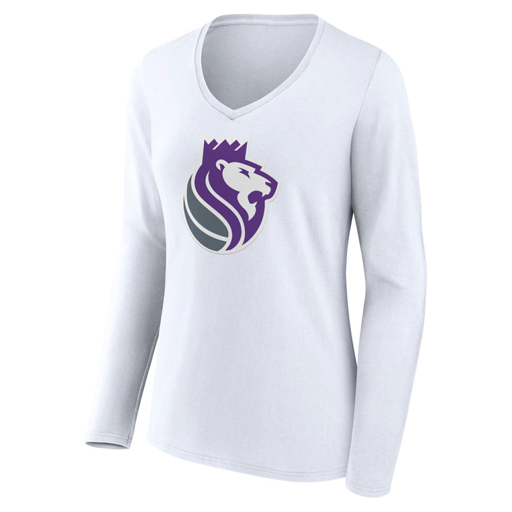 Sacramento Kings Women's Alternate Logo V-Neck Long Sleeve T-Shirt
