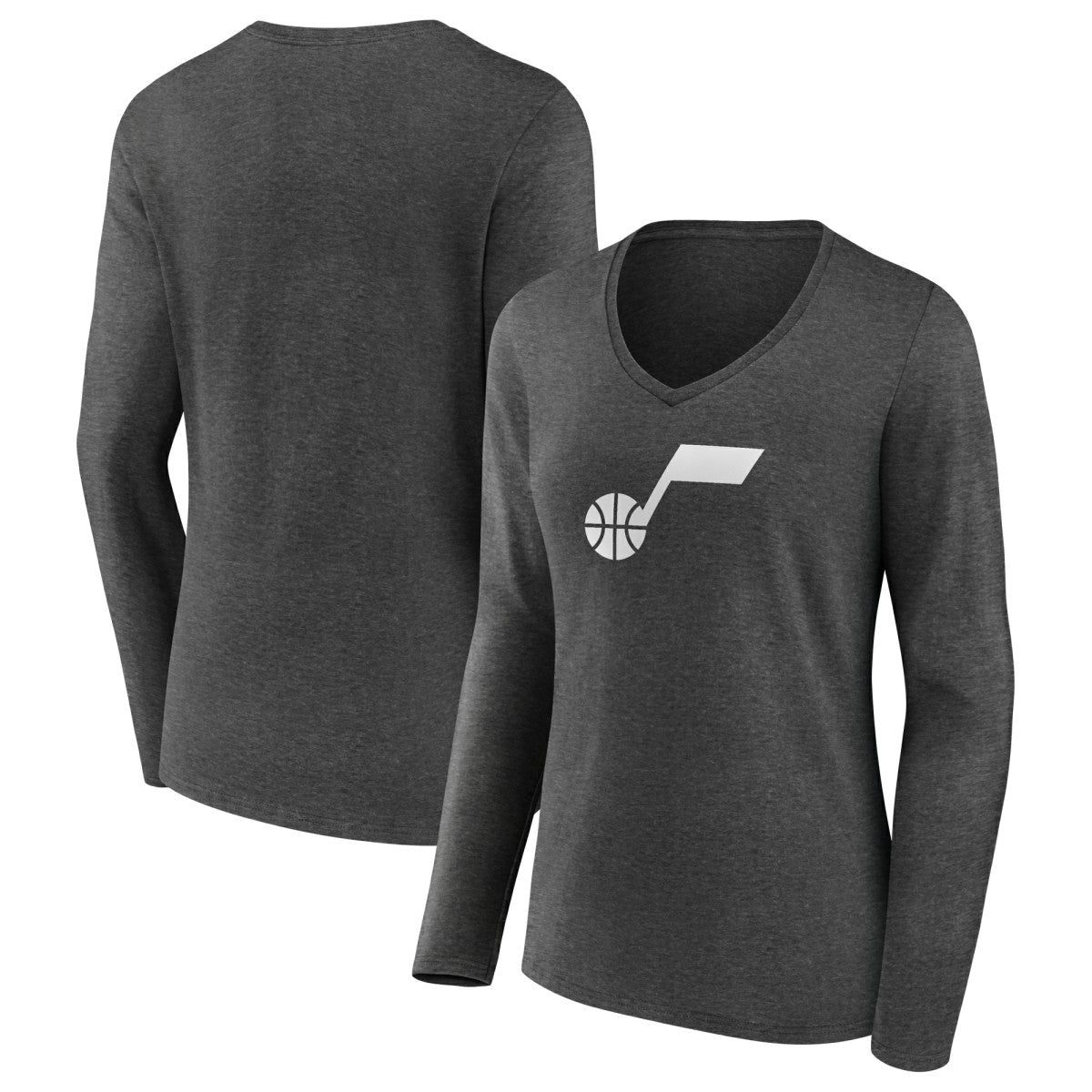 Utah Jazz Women's Alternate Logo V-Neck Long Sleeve T-Shirt