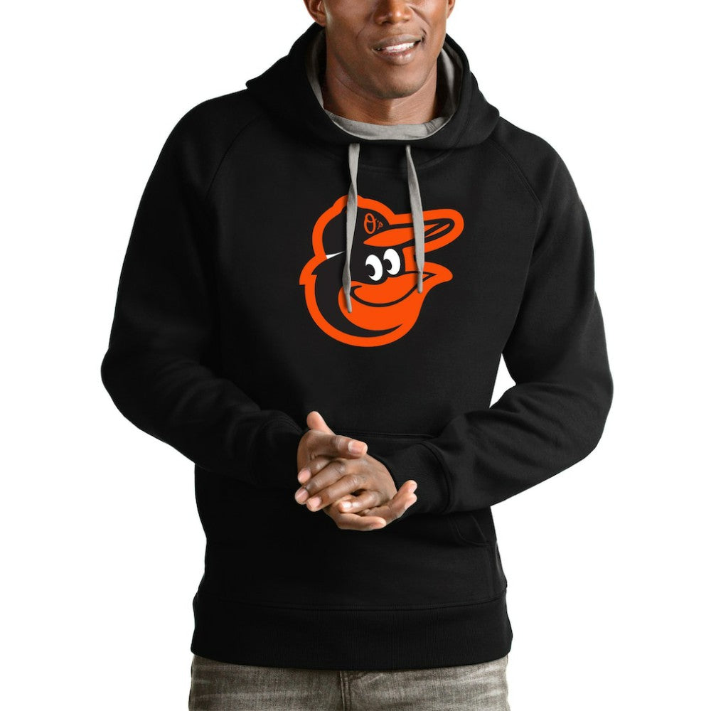 Black Baltimore Orioles Antigua Victory Pullover Team Logo Hoodie