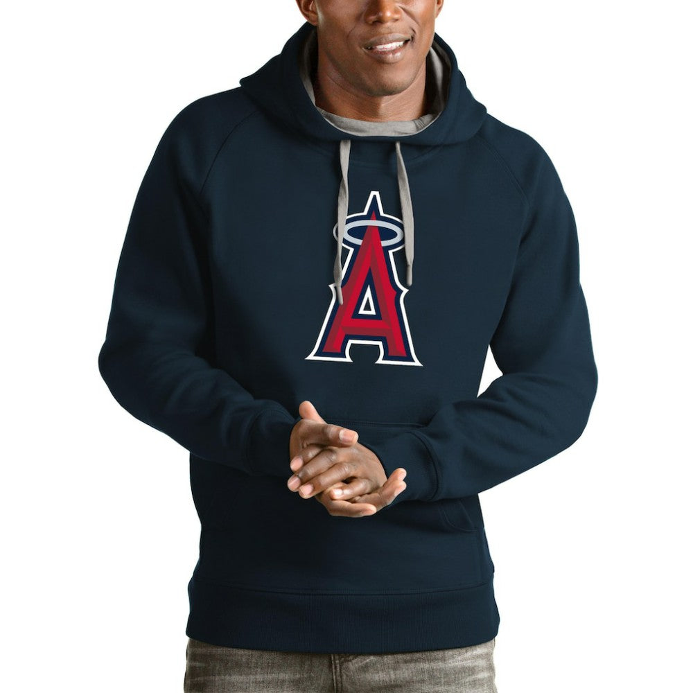 Navy Los Angeles Angels Antigua Victory Pullover Team Logo Hoodie
