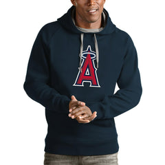 Navy Los Angeles Angels Antigua Victory Pullover Team Logo Hoodie