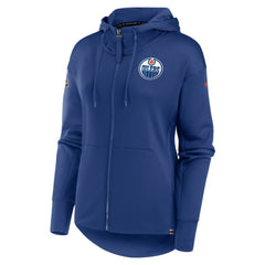 NHL Edmonton Oilers Fanatics Women's Authentic Pro Scuba Full-Zip Hoodie