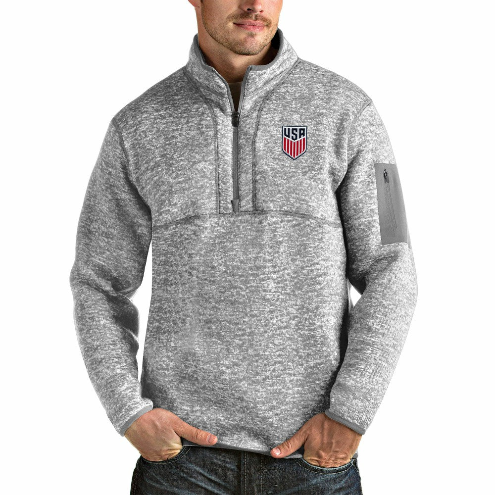 USMNT Antigua Fortune Quarter-Zip Pullover Jacket