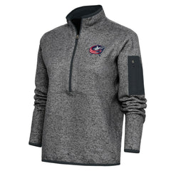 NHL Columbus Blue Jackets Antigua Women's Team Logo Fortune Quarter-Zip Jacket