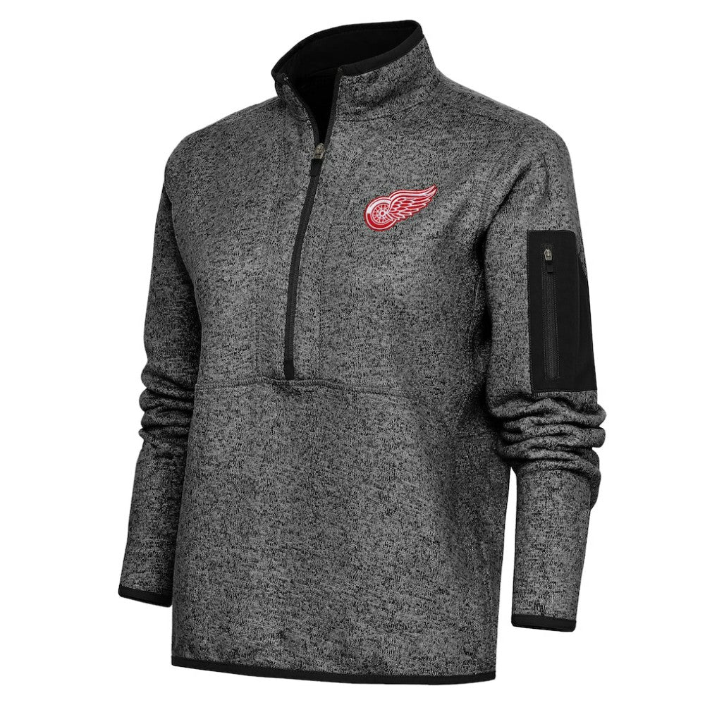 NHL Detroit Red Wings Antigua Women's Team Logo Fortune Quarter-Zip Jacket