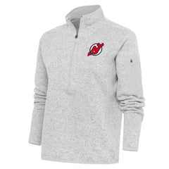 NHL New Jersey Devils Antigua Women's Team Logo Fortune Quarter-Zip Jacket